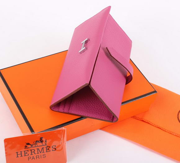 Cheap Fake Hermes Bearn Japonaise Tri-Fold Wallet A308 Roseo
